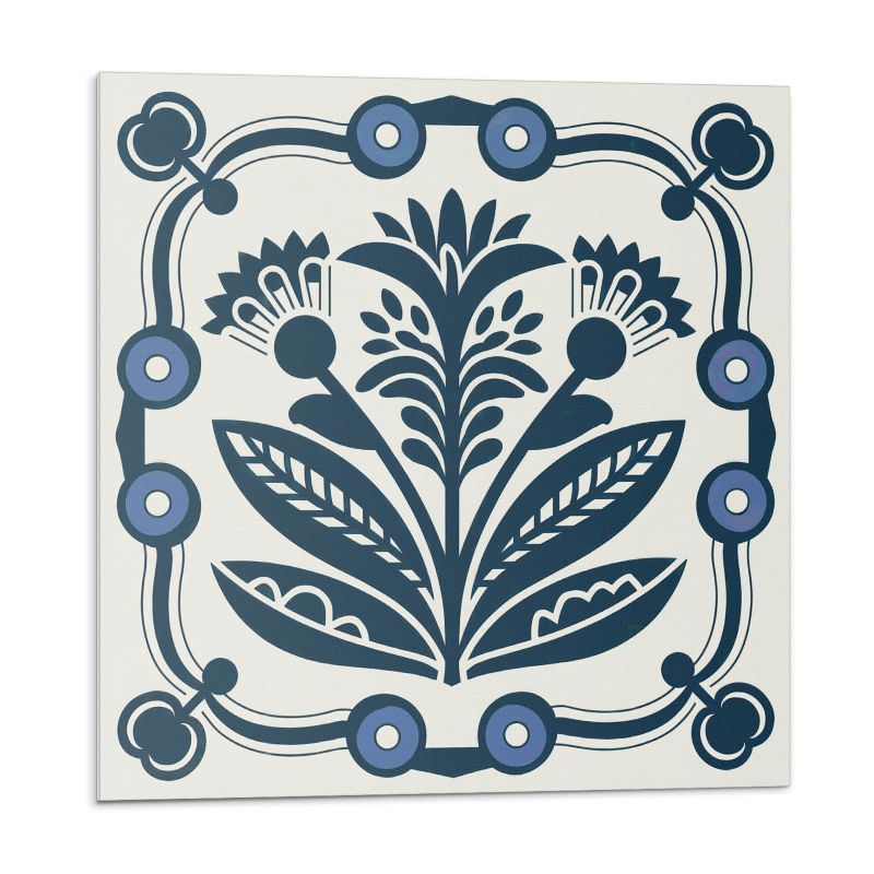 Kafelki samoprzylepne Wallfluent 50x50 cm Motyw kwiatów i liści 4 szt.