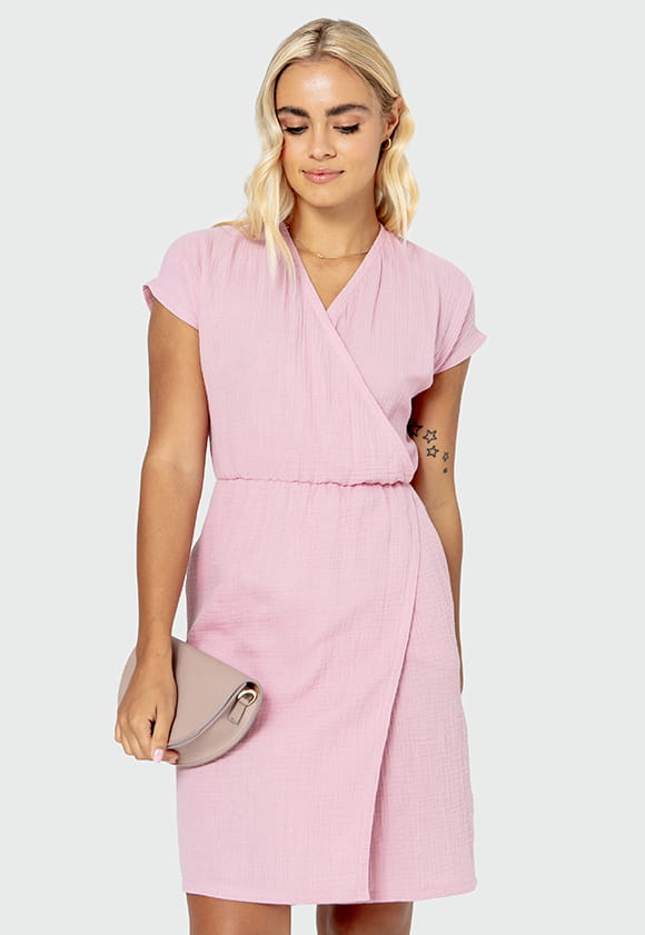 Kleid TILLY in Musselin - rosa