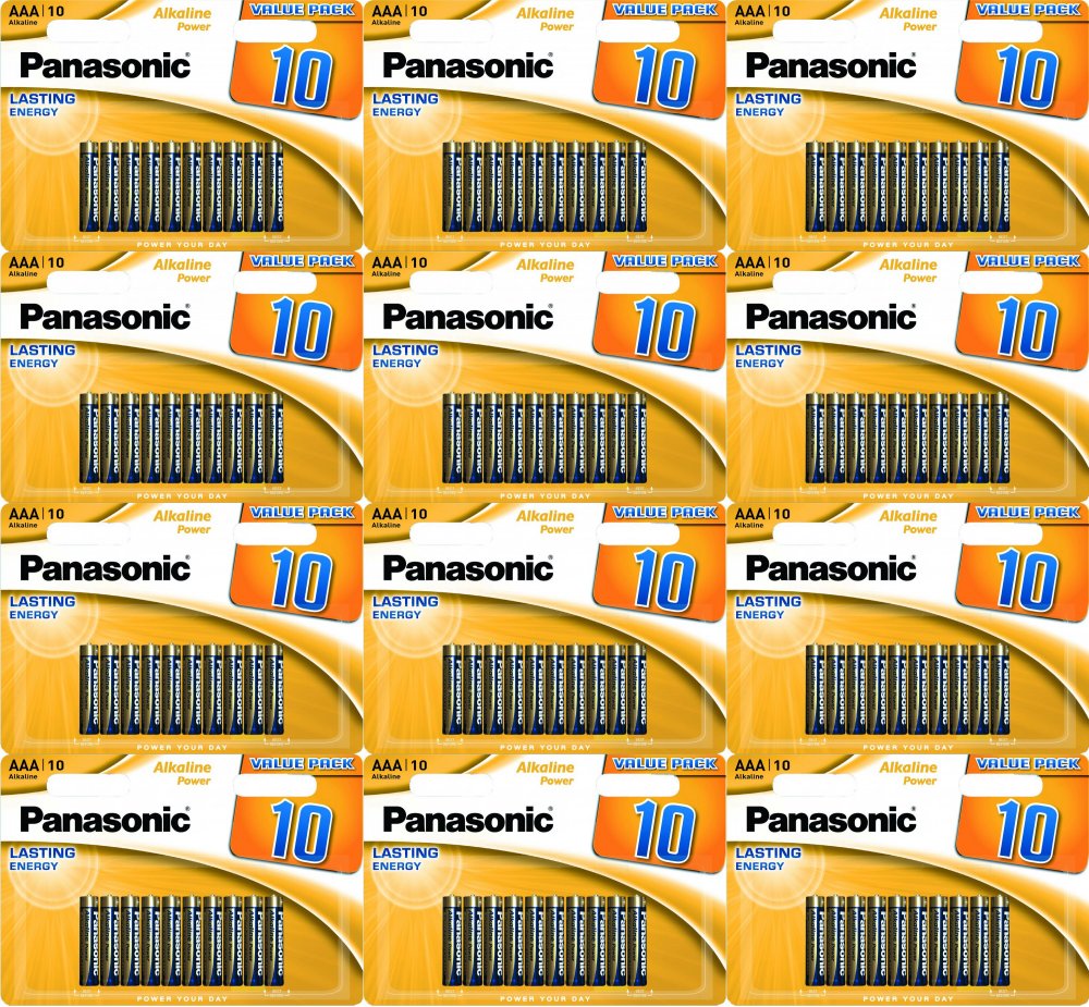 12x Bateria alkaliczna Panasonic Alkaline Power, AAA, 1.5V, LR03, 10 sztuk