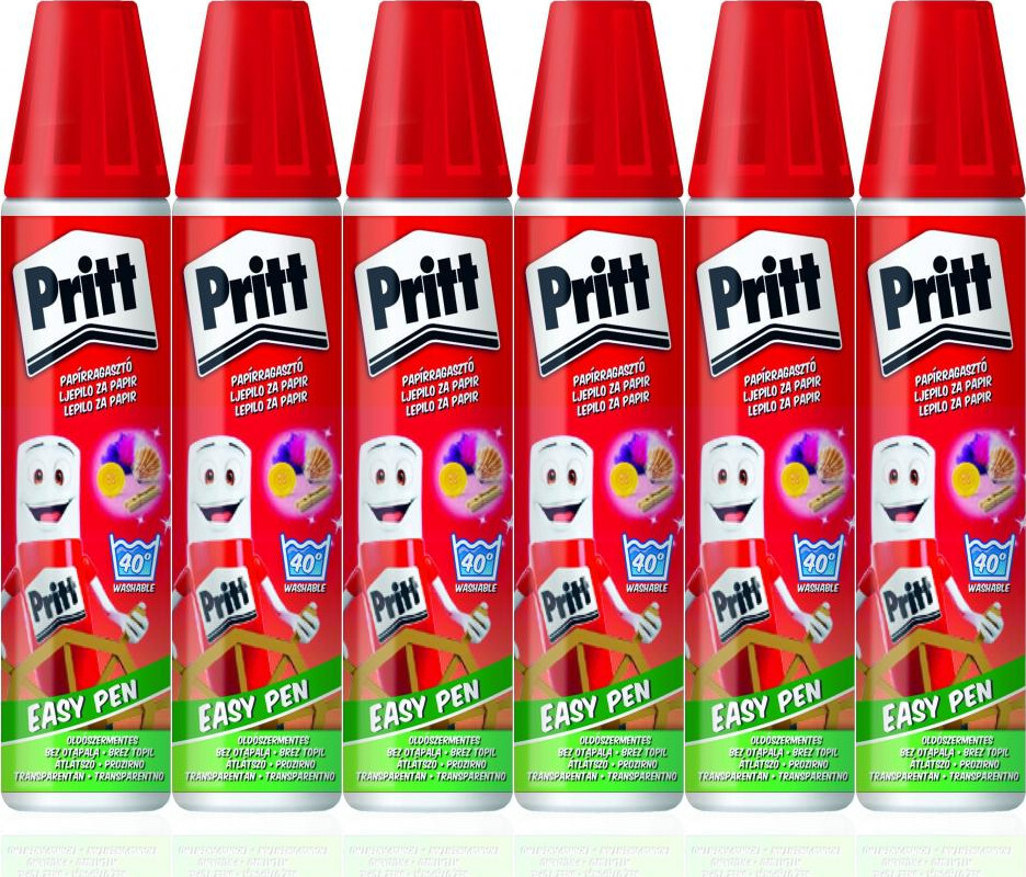 6x Klej Pritt, w płynie, 40g, biały
