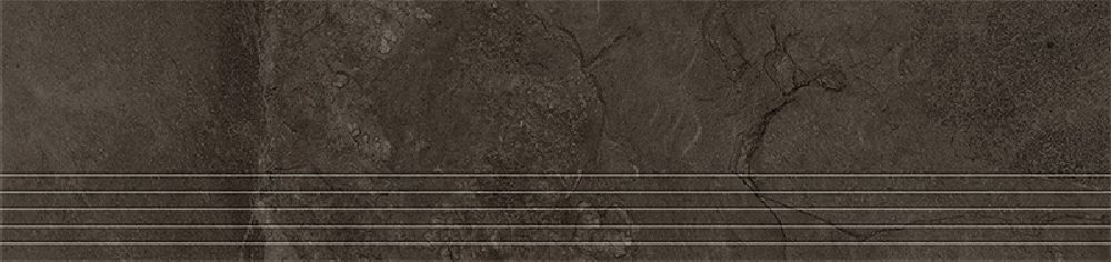 Tubądzin Grand Cave stopnica 119,8x29,6 cm brązowa