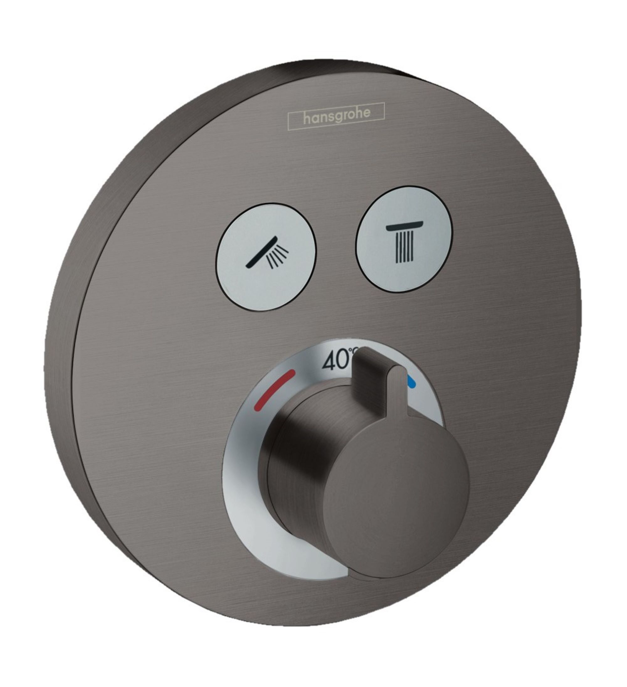 Hansgrohe ShowerSelect S bateria wannowo-prysznicowa podtynkowa czarny chrom szczotkowany 15743340