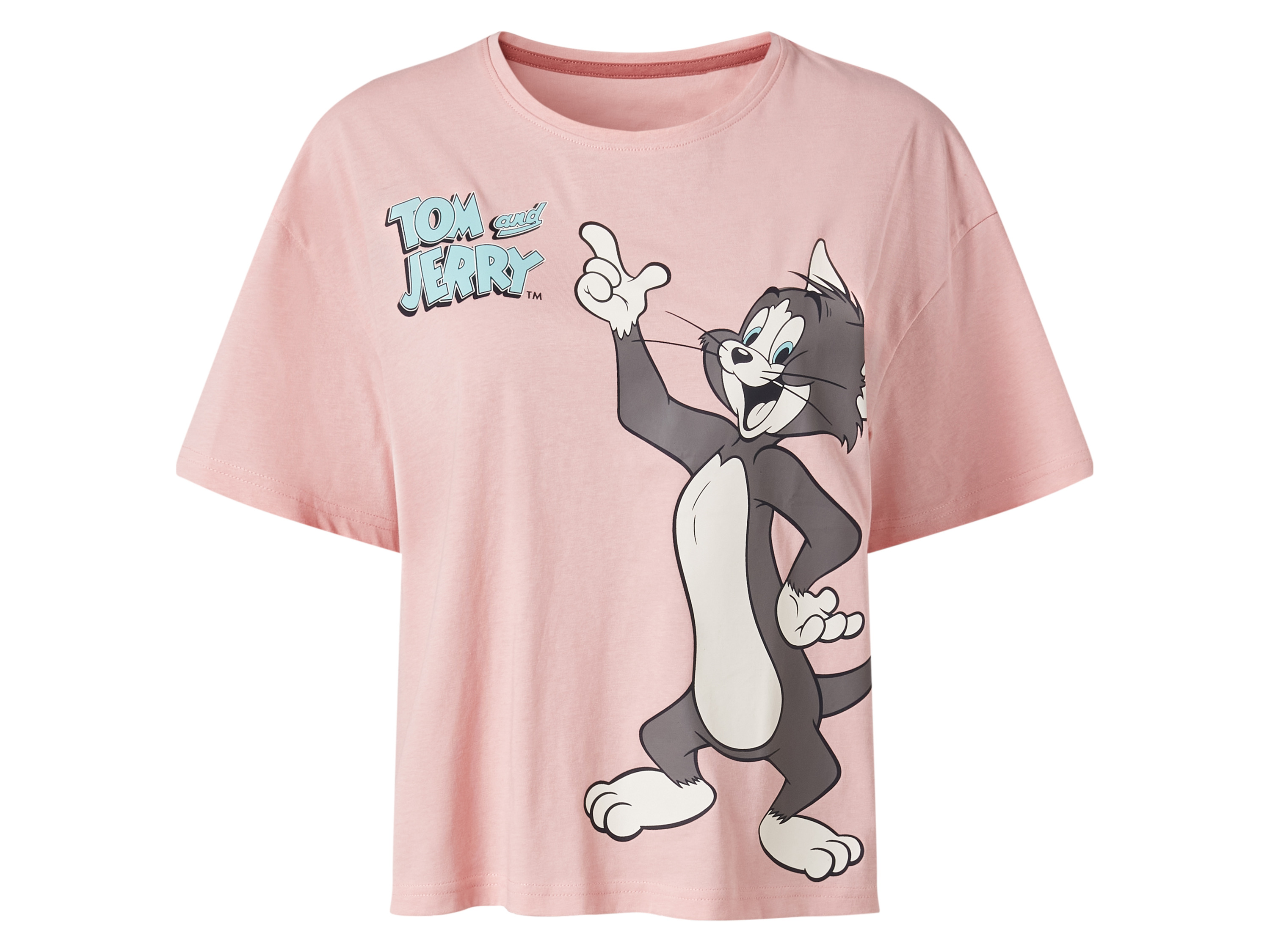 Piżama damska z bohaterami Looney Tunes i Tom & Jerry Różowy, XS 32/34
