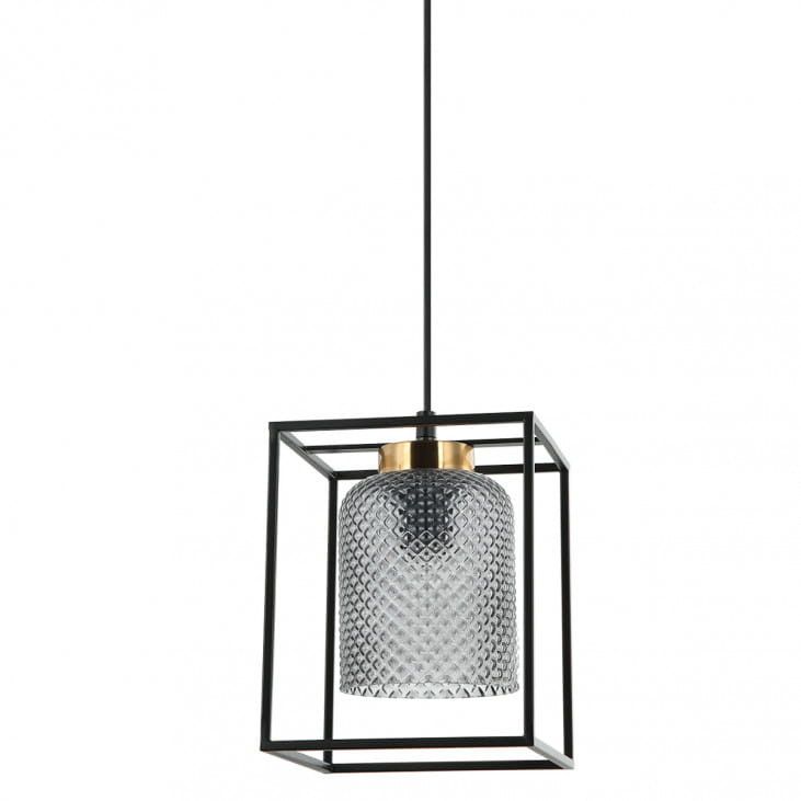 Lampa sufitowa wisząca Italux Sinella 8071 czarno-złota-dymiona industrialna 1xE27 x 40W 1 szt.
