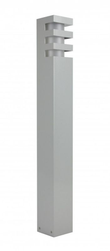 Lampa ogrodowa stojąca SU-MA Rado srebrna nowoczesna 1 x E27 x IP54 wym: 75 x 8 x 8 cm - 1 szt.