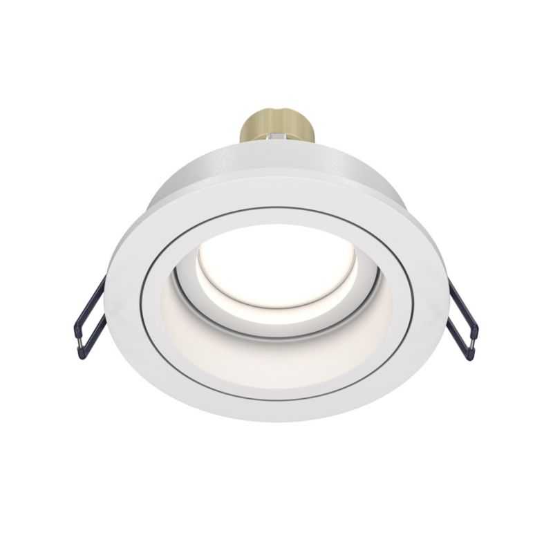 Oprawa sufitowa wpuszczana Maytoni Atom biała 1 x GU10 x 50W IP20 wym: 4 x 9,2 x 9,2 cm okrągła - 1 szt.