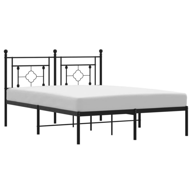 Łóżko metalowe WaszeMeble 135x190 cm czarna WM-374338 1 szt.