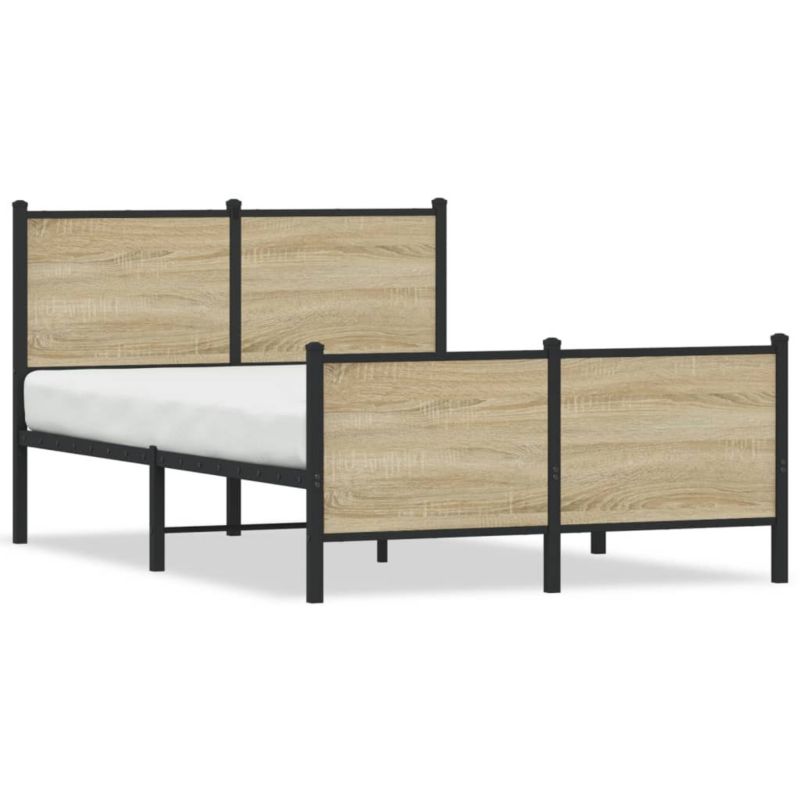 Łóżko metalowe WaszeMeble 120x200 cm dąb sonoma WM-4007732 1 szt.