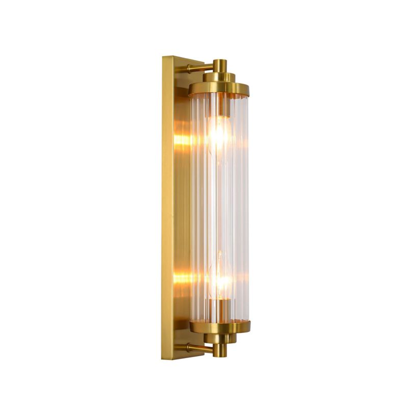 Kinkiet ścienny Light Prestige Lorenzo złoto-transparentny 2 x E14 x 40W IP20 wym: 42 x 8 cm - 1 szt.