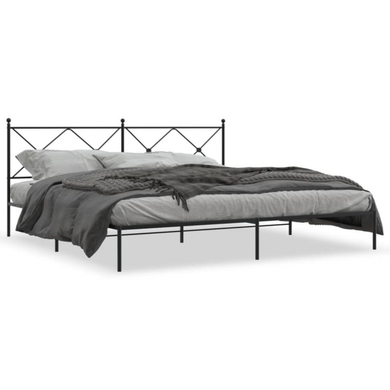 Łóżko metalowe WaszeMeble 193x203 cm czarna WM-376508 1 szt.