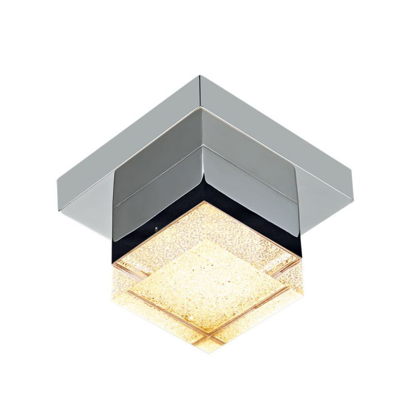 Plafon Italux Seth chromowany przezroczysty LED 4.2W 3000K 420lm IP20 wym: 10,5 x 14 x 14 cm akryl - 1 szt.