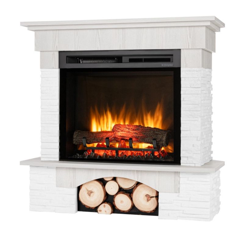 Kominek elektryczny z funkcją grzewczą Warmtec Porto 23" XHD 1400W W03-Biała sosna 1szt.