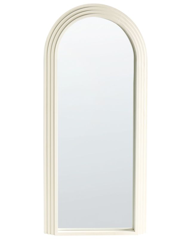 Lustro ścienne Dijon 80 cm 170 cm Drewno Złamana biel 1 szt.