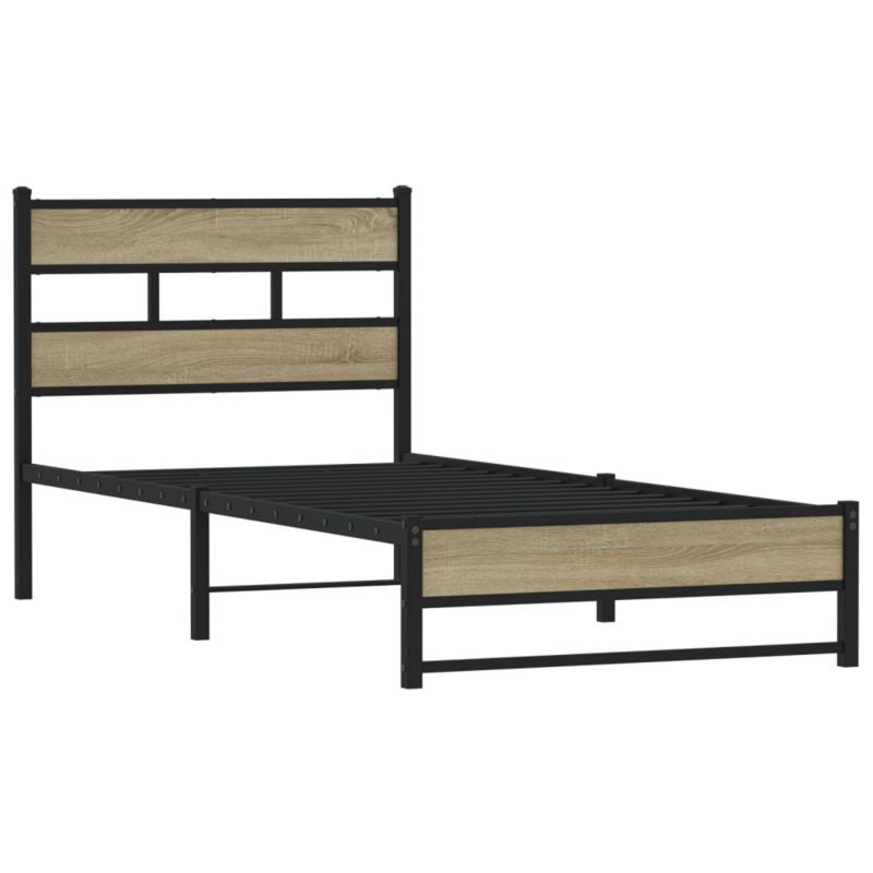 Łóżko metalowe WaszeMeble 90x200 cm dąb sonoma WM-4017265 1 szt.