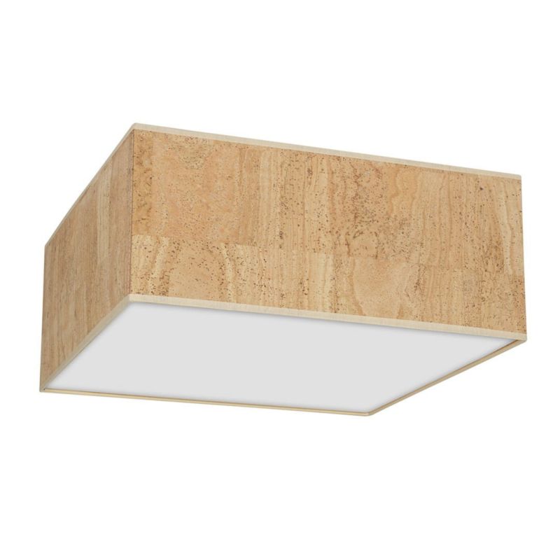 Plafon sufitowy lampa Milagro Cork biało-brązowy 3 x E27 x 40W IP20 wym: 13 x 50 x 50 cm - 1 szt.