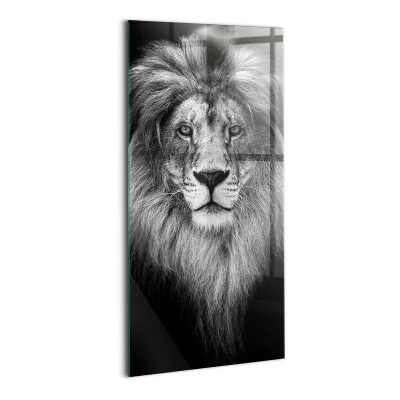 Szklany Obraz Ścienny Wallfluent 60x120 cm Głowa lwa dzikiego kota 1 szt.