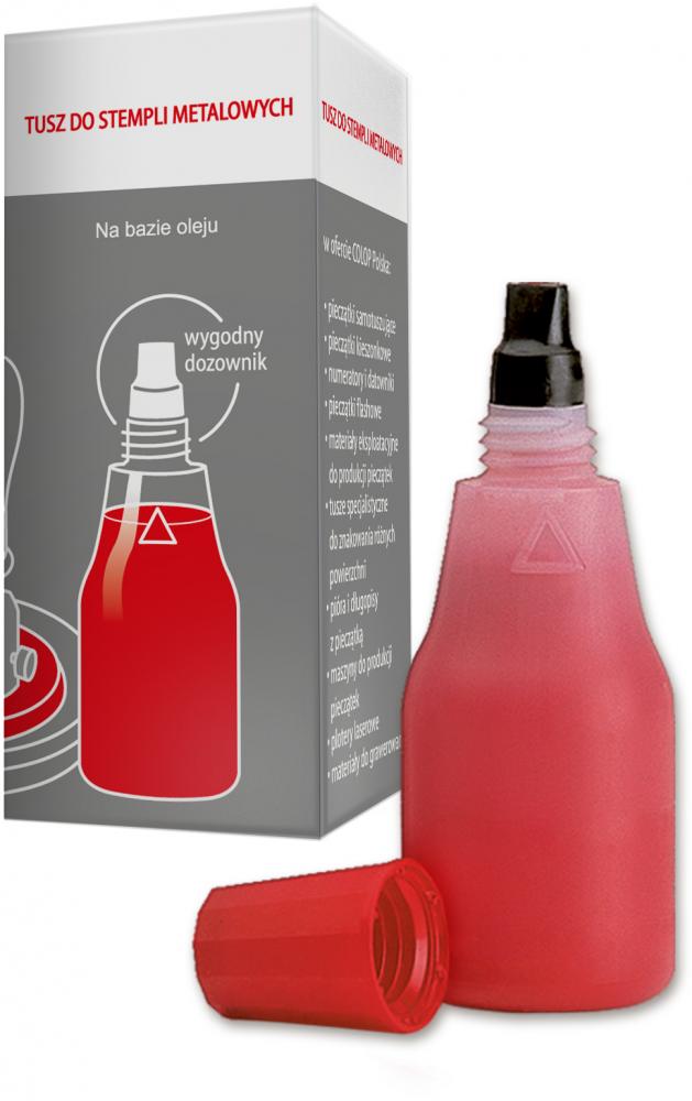 Tusz do stempli metalowych Colop, 25ml, czerwony