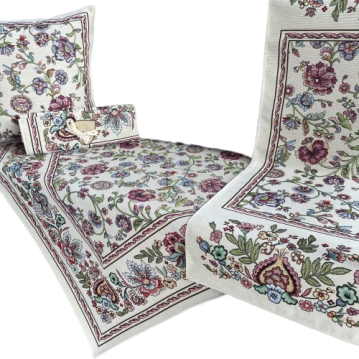 Bieżnik na stół Bordo Kwiaty 45x140cm Chenille