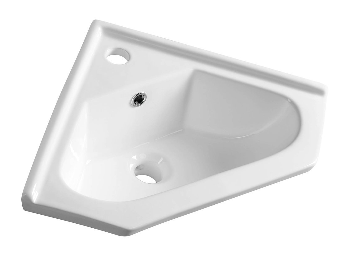 Aqualine umywalka 41x41 cm meblowa narożna biała 1601-40 - Wysyłka w 24h