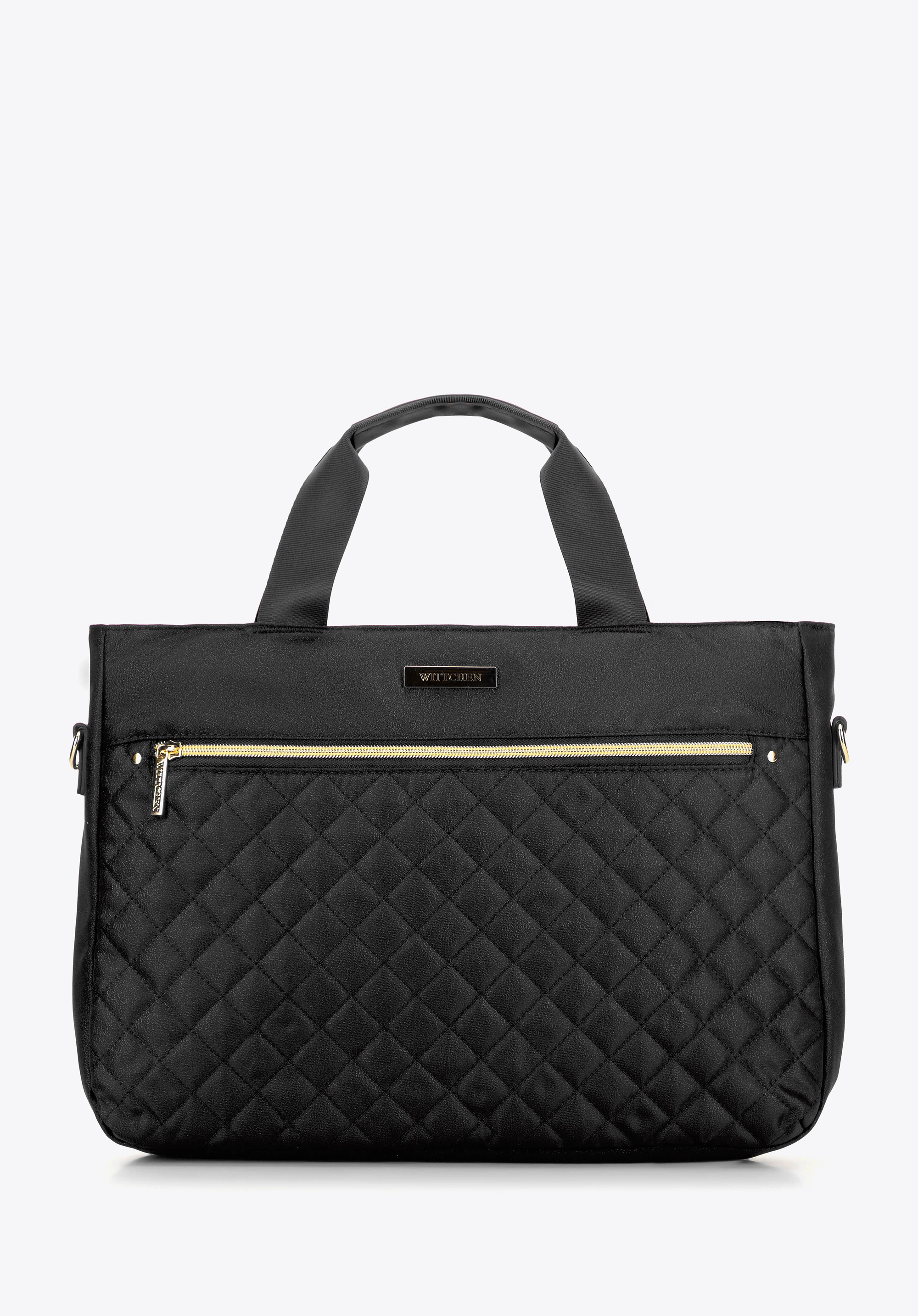 Torba na laptopa 14'' biznesowa z pikowaniem czarna