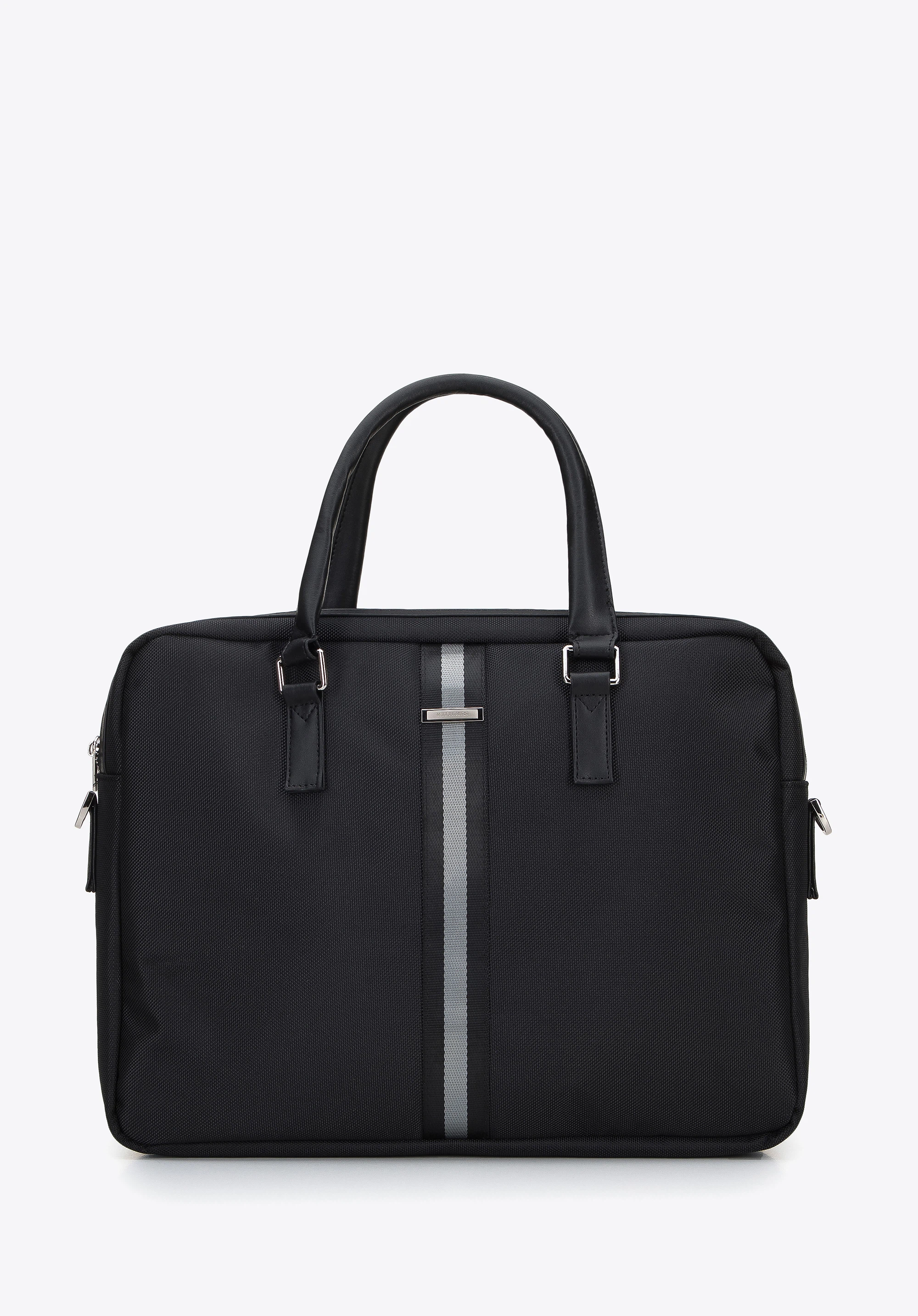 Męska torba na laptopa 17” z tasiemką czarna