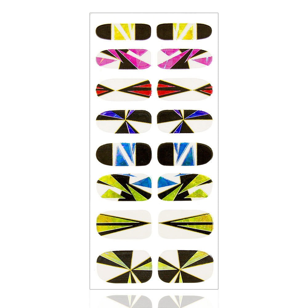 Naklejki nail patch minx kształty 16szt ls d017