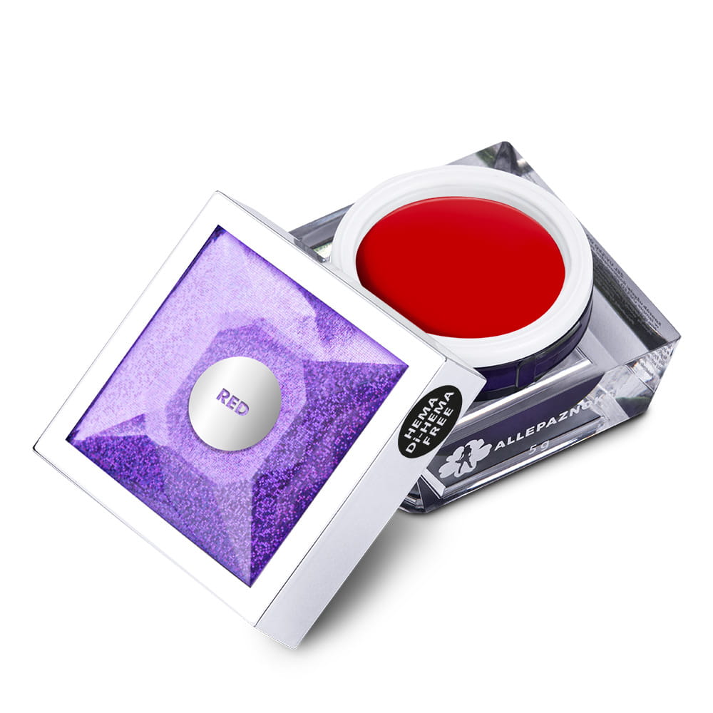 Żel do zdobień Artistic Gel paint gel ombre ornamenty Allepaznokcie Art Red Czerwony HEMA /Di-HEMA Free 5 g Nr 5