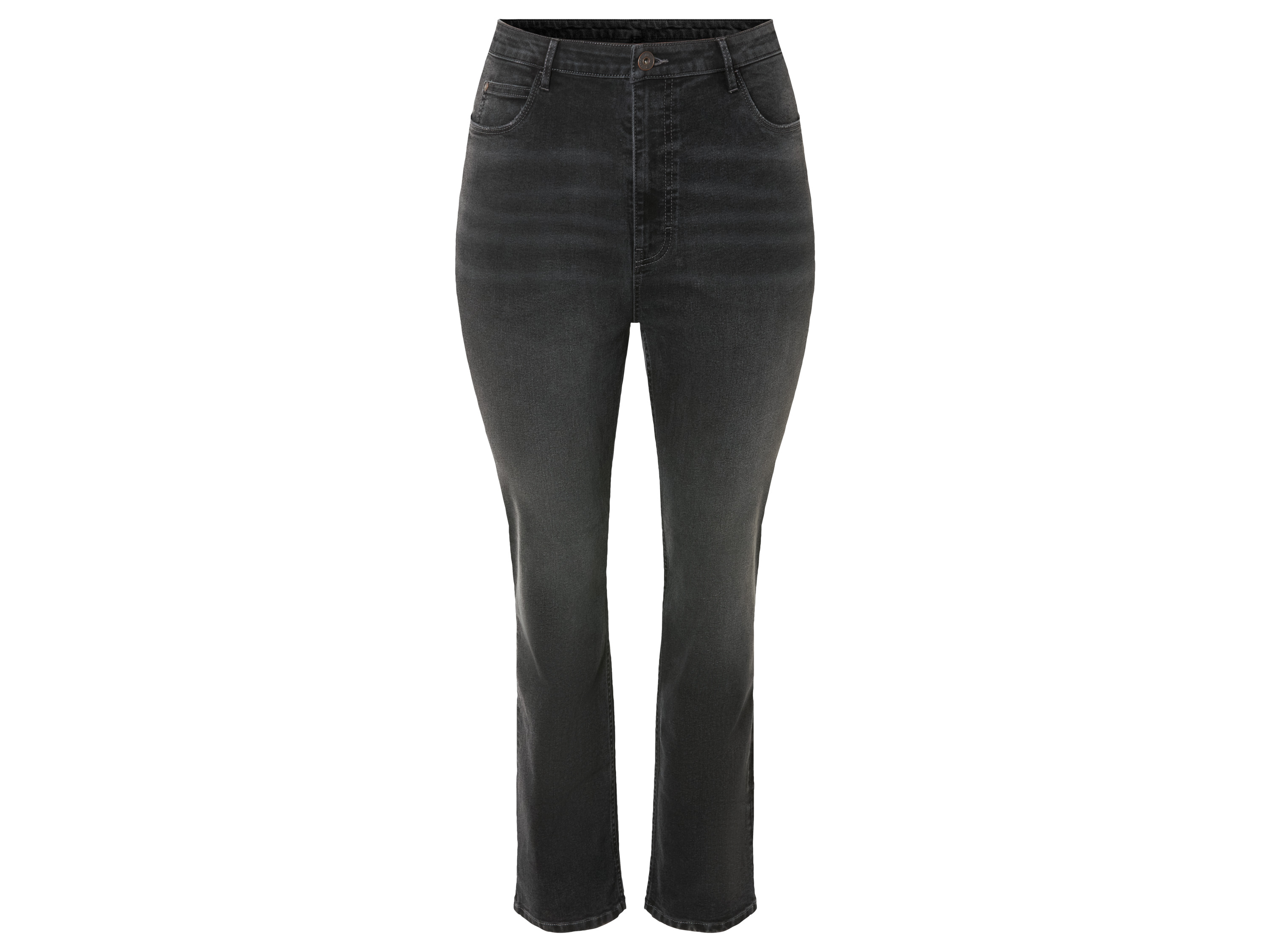 esmara Jeansy damskie Plus Size Xxl, skinny fit, wysoki stan Ciemnoszary, 56