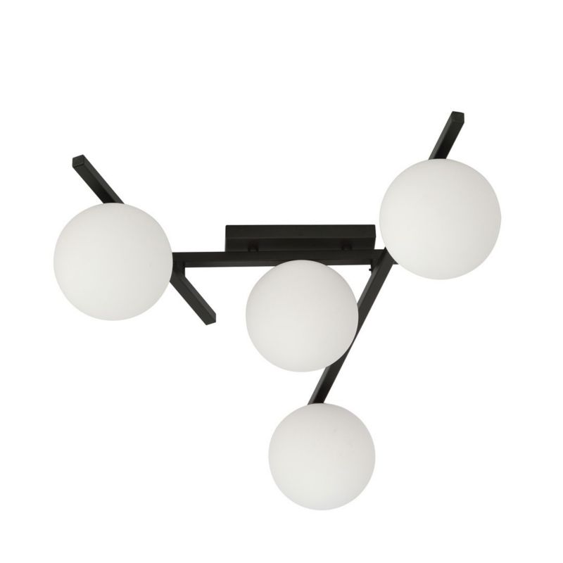 Lampa sufitowa wisząca Emibig Smart 1755 czarno-biała asymetryczna 4xE14 x 10W 1 szt.