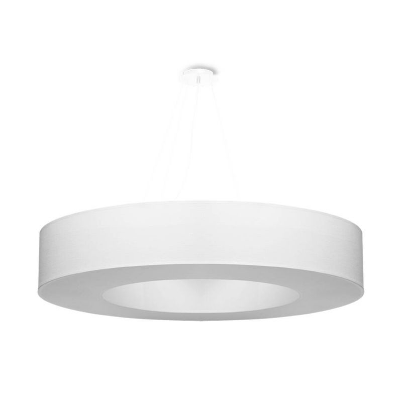 Lampa wisząca Sollux Lighting Saturno 8396 biała szerokość 90 cm 8xE27 x 1 szt.