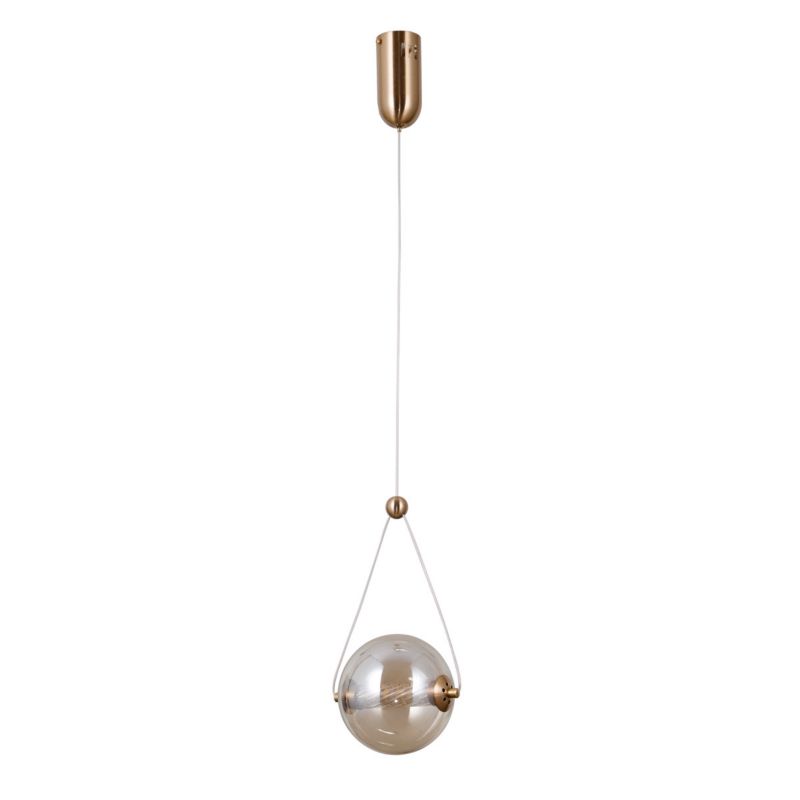 Lampa wisząca Italux Rastia 4445 złoto-bursztynowy nowoczesna wbudowany LED 6W 1 szt.