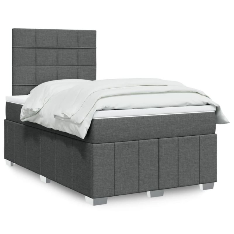 Łóżko kontynentalne WaszeMeble 120x190 cm ciemnoszare WM-3293908 1 szt.