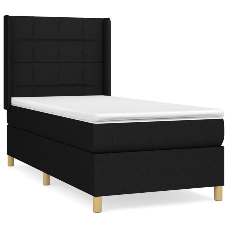 Łóżko kontynentalne WaszeMeble 80x200 cm czarne WM-3131947 1 szt.