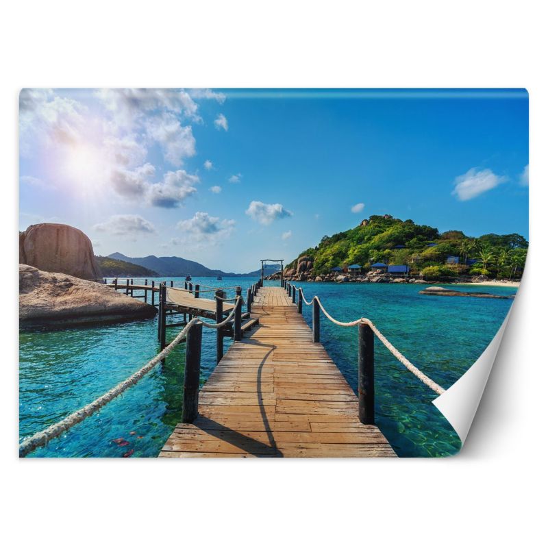 Fototapeta Feeby Rropikalna plaża wyspa palmy 150x105 1 szt