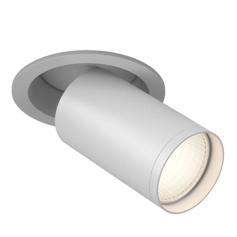 Oprawa sufitowa wpuszczana Maytoni Focus S biała ruchoma 1 x GU10 x 10W IP20 wym: 12,3 x 5,2 x 5,2 cm okrągła - 1 szt.