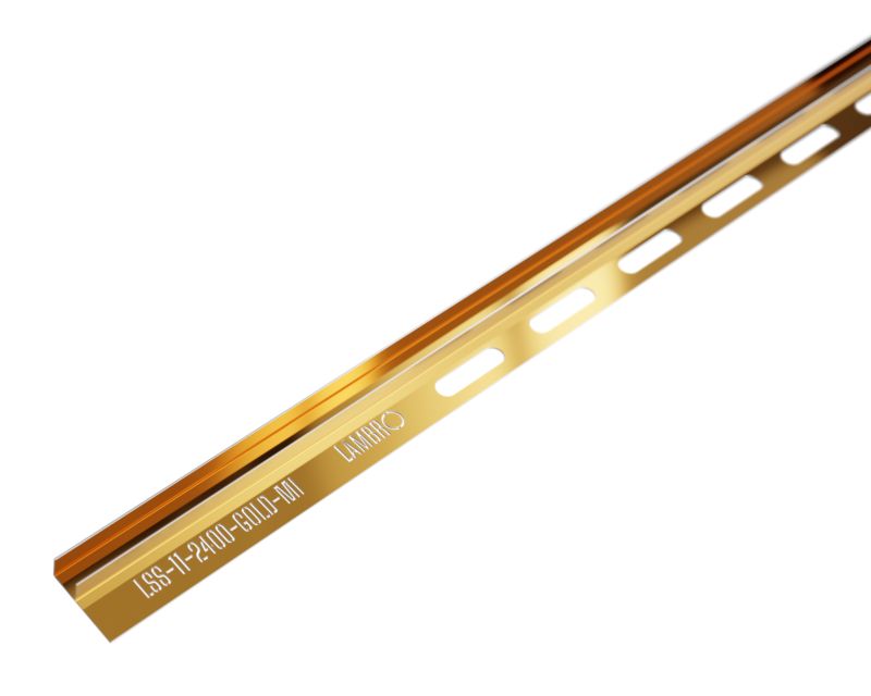Llistwa brodzikowa ścienna do szkła lewa LSS Lambro złoty połysk 240cm 1 szt.