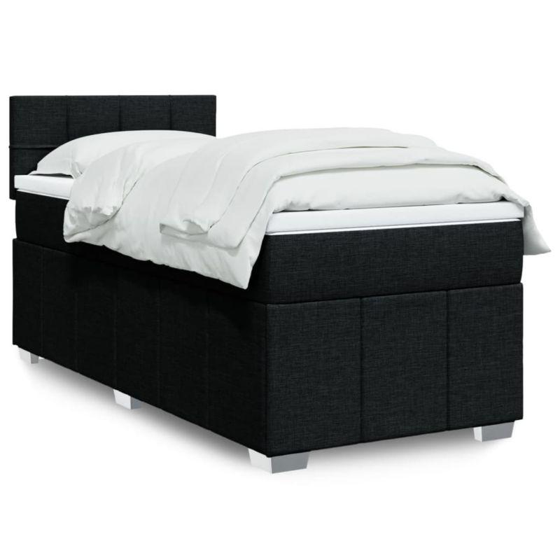 Łóżko kontynentalne WaszeMeble 80x200 cm czarne WM-3286897 1 szt.