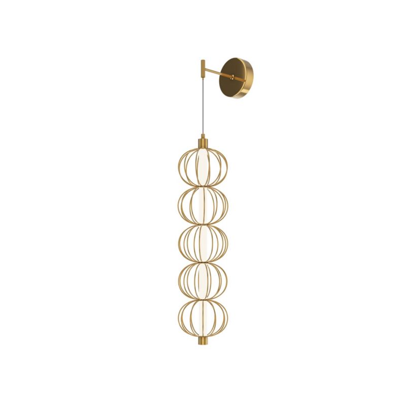Kinkiet ścienny Maytoni Golden Cage mosiężno-złoty styl nowoczesny LED 17W 3000K 1100lm IP20 wym: 218,8 x 13,9 x 22,2 cm - 1 szt.