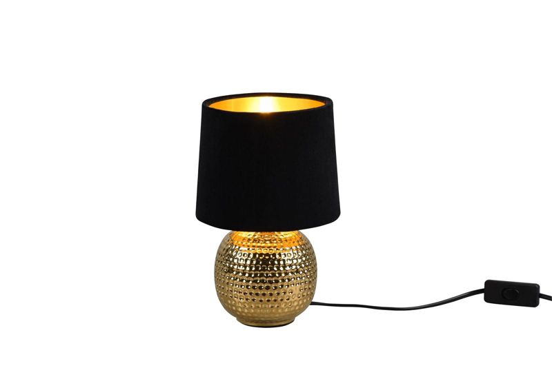 Lampka stołowa RL Sophia złoto-czarno-złoty 1 x E14 x 40W IP20 wym: 26 x 16 x 16 cm tkanina - 1 szt.