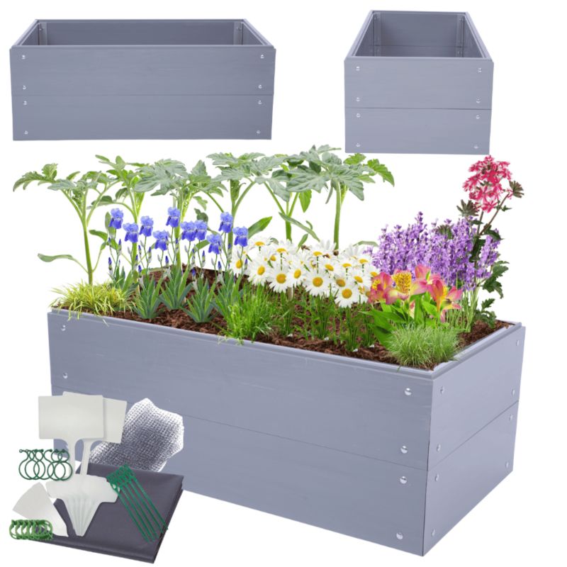 Skrzynia na warzywa MODO24 modułowa plastikowa trwała odporna na warunki atmosferyczne 40x110x45 cm 1 szt.