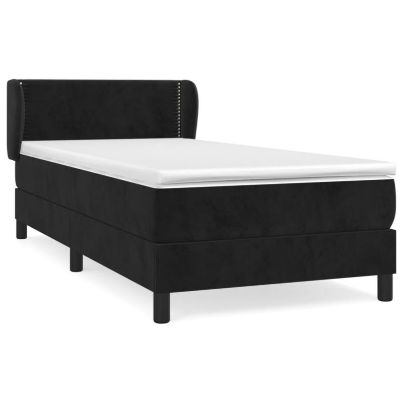Łóżko kontynentalne WaszeMeble 90x200 cm czarne WM-3127411 1 szt.