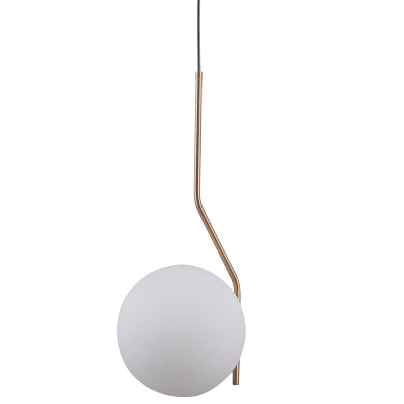 Lampa sufitowa wisząca Italux Carimi 2476 mosiężny miodowo-biała nowoczesna 1xE27 x 1 szt.