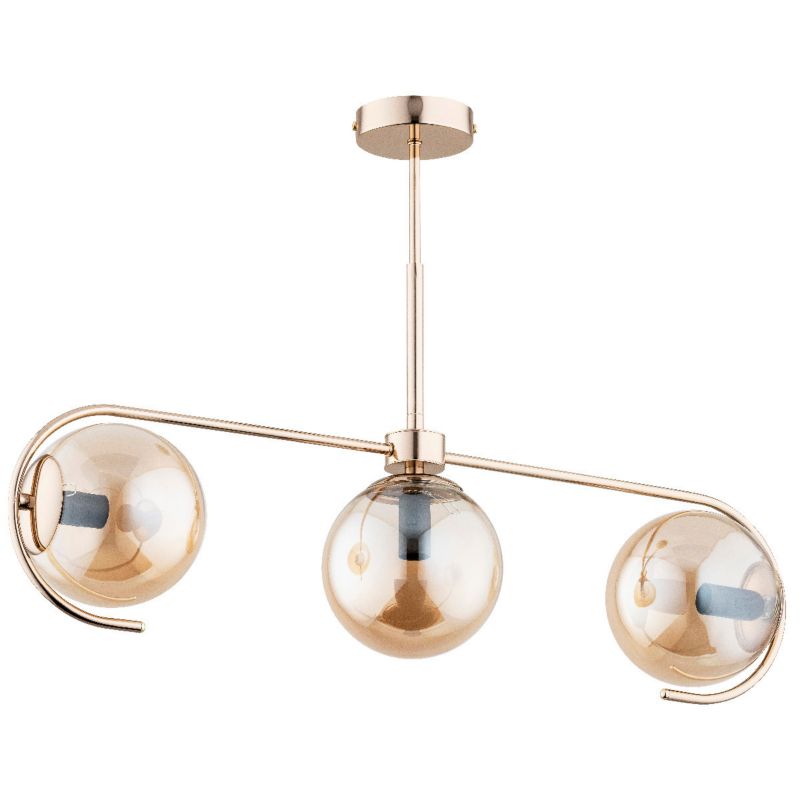 Lampa sufitowa Alfa Astana złoto-bursztynowy wym: 47 x 72 x 15 cm 3xE14 x 10W 1 szt.