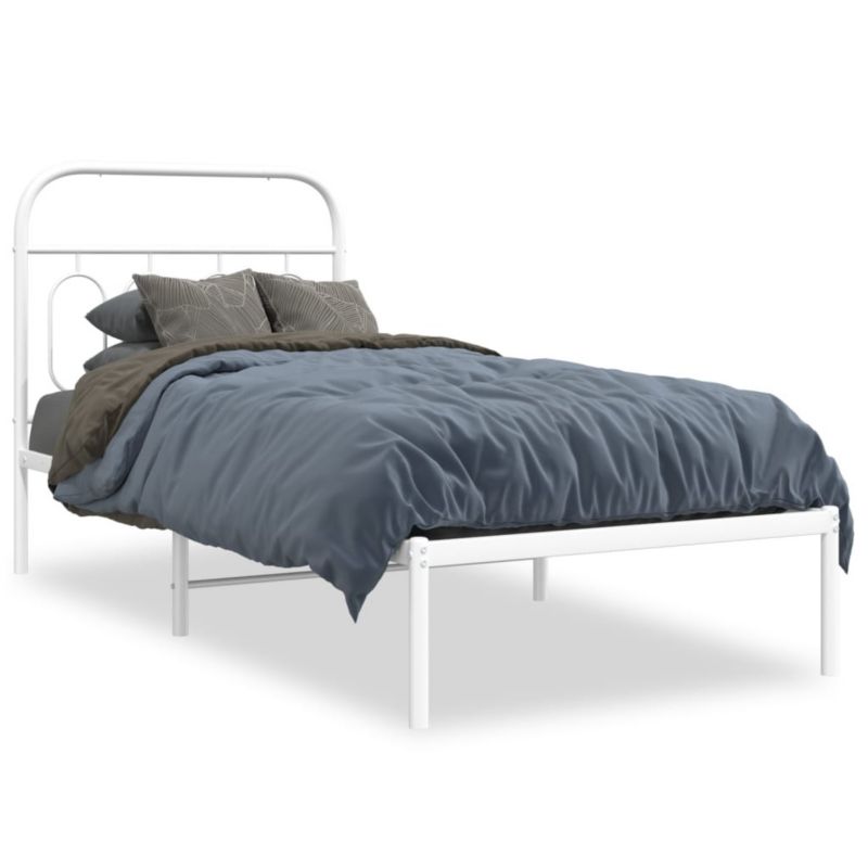 Łóżko metalowe WaszeMeble 90x190 cm biała WM-377158 1 szt.