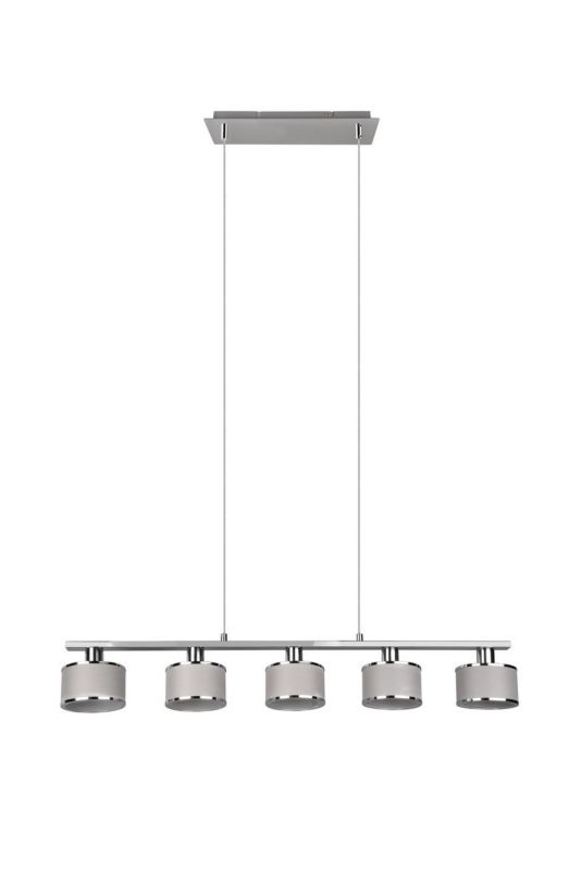 Lampa wisząca Trio Kaprun 1157 srebrno-odcienie srebra nowoczesna 5xE14 x 28W 1 szt.