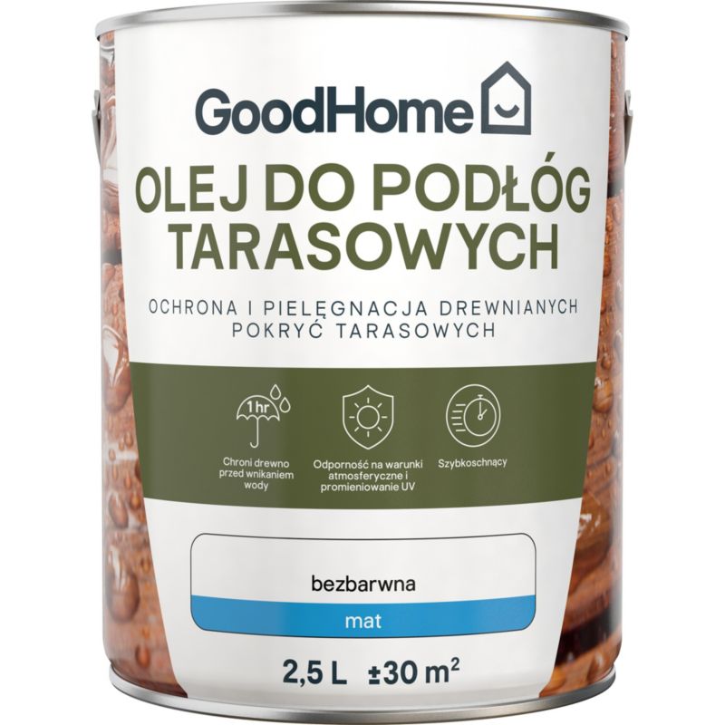 Olej do tarasów GoodHome bezbarwny 2,5 l