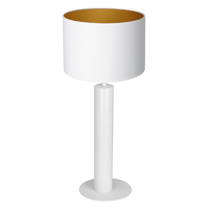 Lampka stołowa Luminex Table Lamps biały mat-złota 1 x E27 x 15W IP20 wym: 58 x 25 x 25 cm metal - 1 szt.