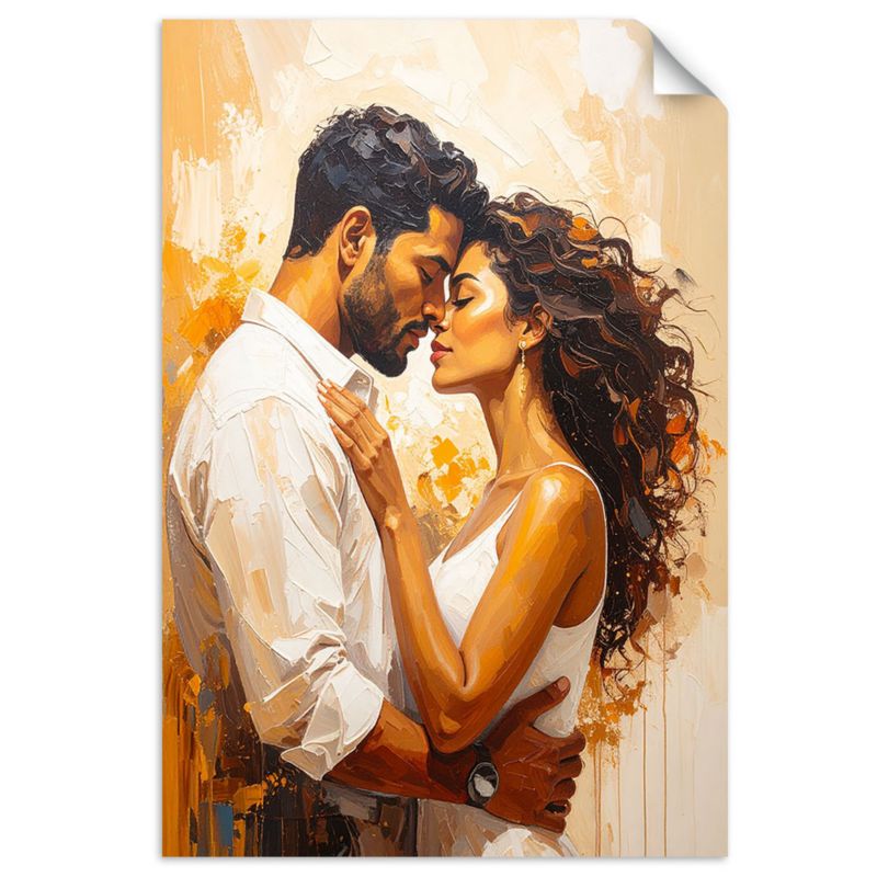Naklejka na ścianę do salonu sypialni Feeby Zakochana Para 100x150cm 1szt