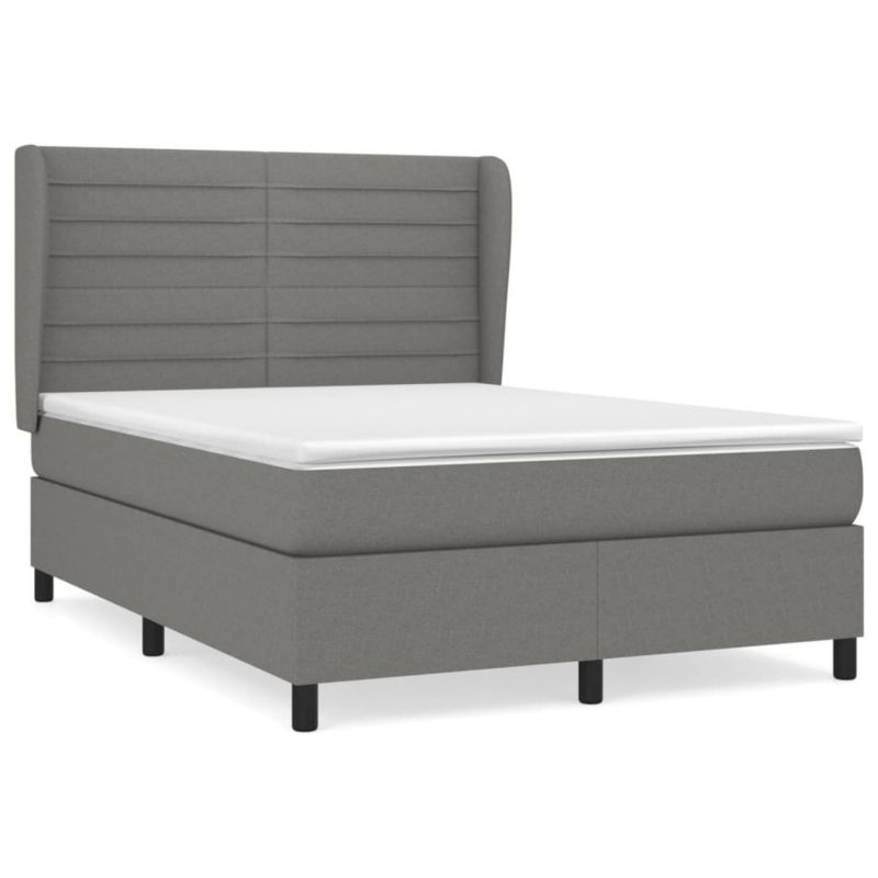 Łóżko kontynentalne WaszeMeble 140x190 cm ciemnoszara WM-3128038 1 szt.