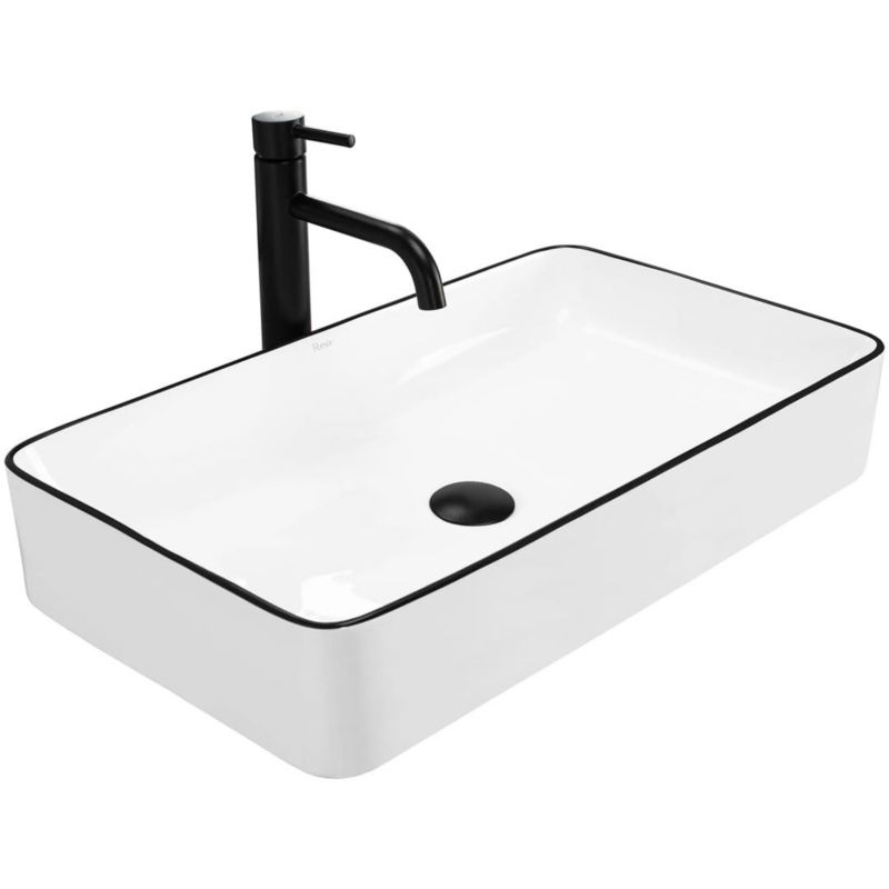 Umywalka nablatowa GTM Design Denis M1 Biała 1 szt.